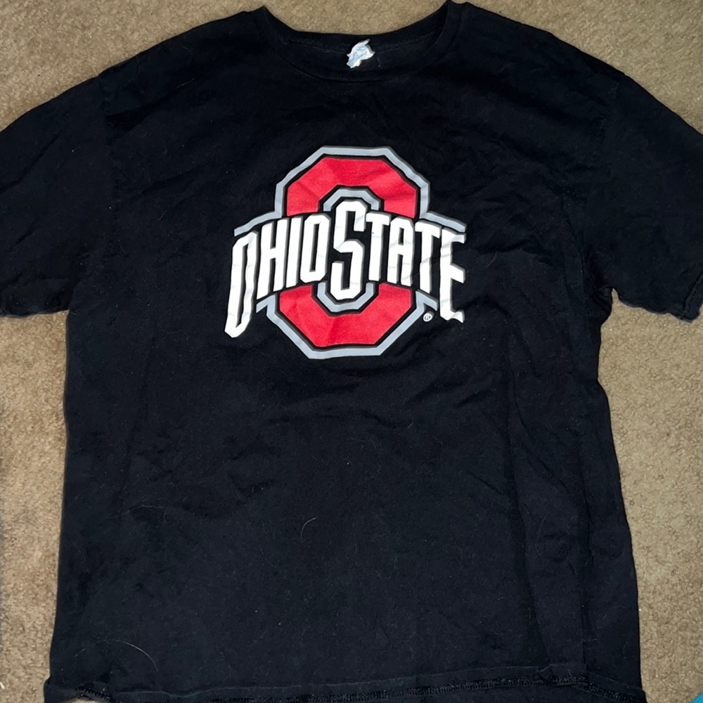 thrifted black Ohio St. tee. XL